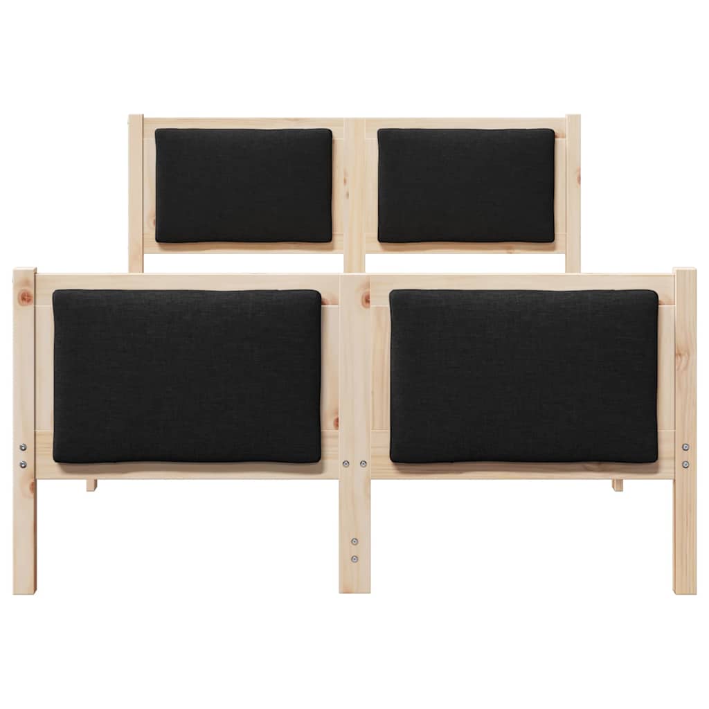 Struttura del letto con testiera Nero 120 x 200 cm Tessuto | homemem39