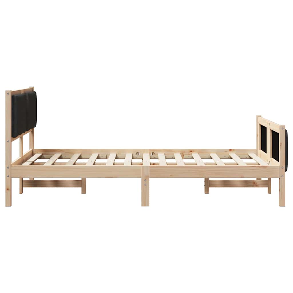 Struttura del letto con testiera Nero 120 x 200 cm Tessuto | homemem39