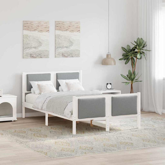 Struttura del letto Grigio chiaro 120 x 200 cm Tessuto | homemem39