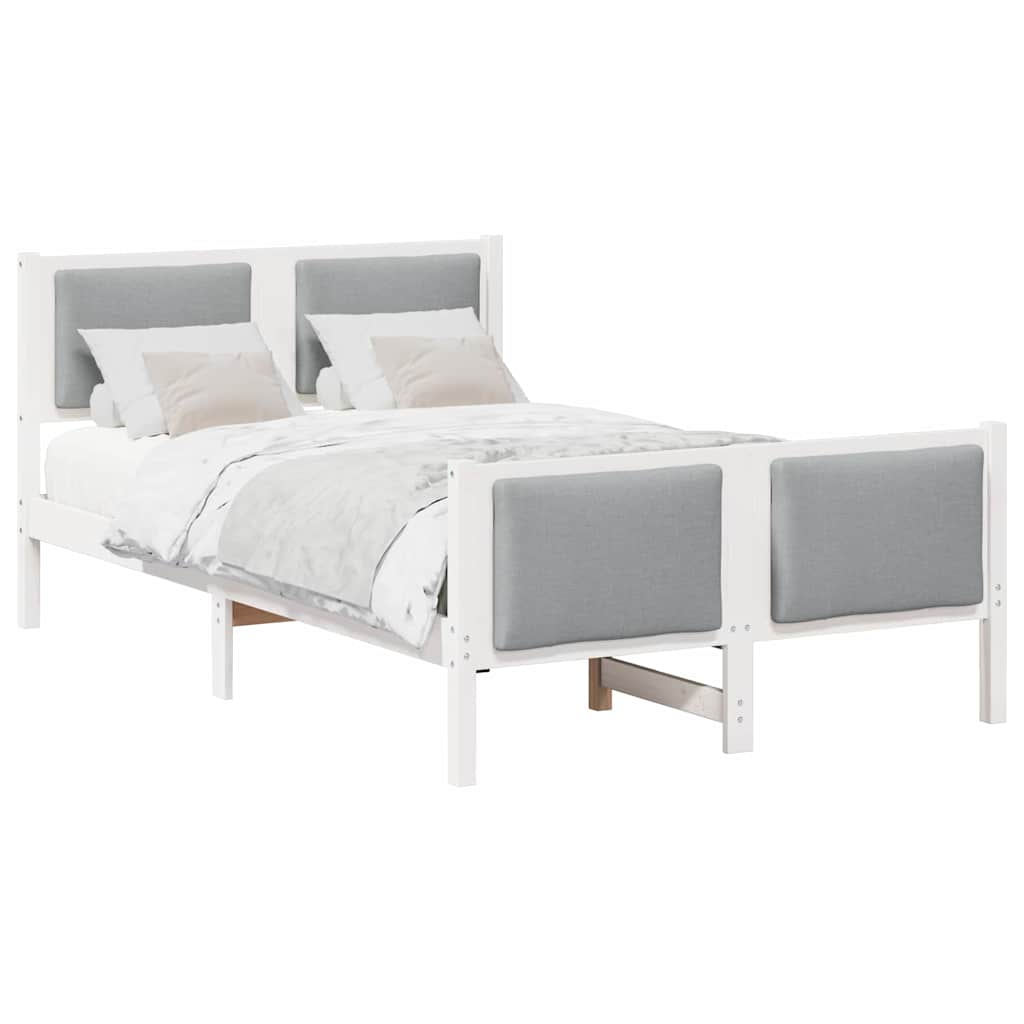 Struttura del letto Grigio chiaro 120 x 200 cm Tessuto | homemem39