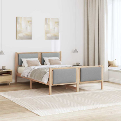 Struttura del letto Grigio chiaro 140 x 190 cm Tessuto | homemem39