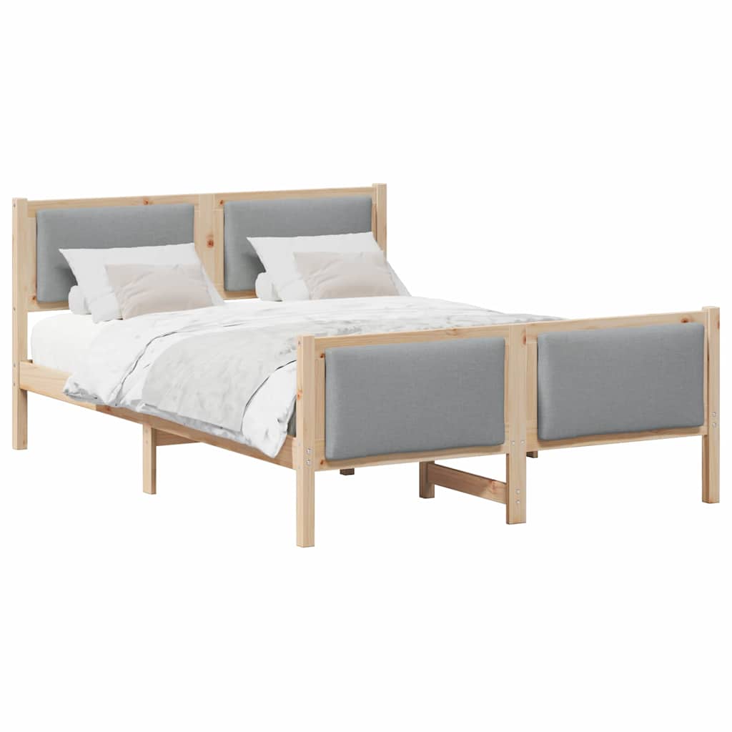 Struttura del letto Grigio chiaro 140 x 190 cm Tessuto | homemem39