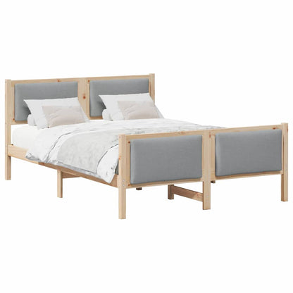Struttura del letto Grigio chiaro 140 x 190 cm Tessuto | homemem39