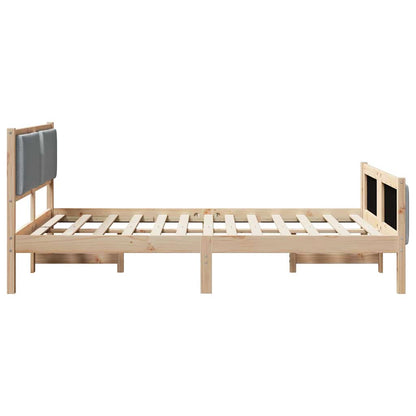 Struttura del letto Grigio chiaro 140 x 190 cm Tessuto | homemem39