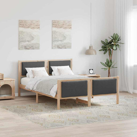 Struttura del letto Grigio scuro 140 x 190 cm Tessuto | homemem39