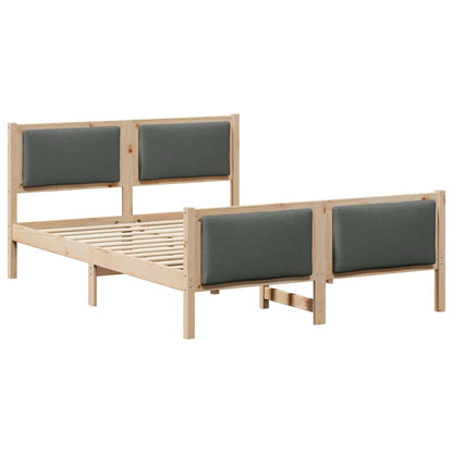 Struttura del letto Grigio scuro 140 x 190 cm Tessuto | homemem39