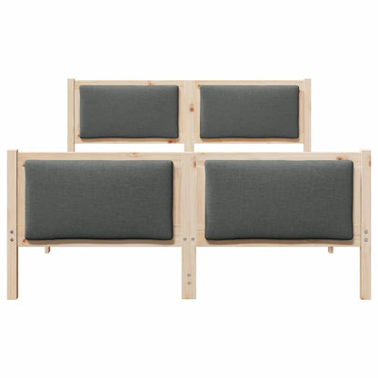 Struttura del letto Grigio scuro 140 x 190 cm Tessuto | homemem39