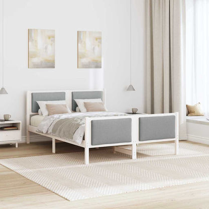Struttura del letto Grigio chiaro 140 x 190 cm Tessuto | homemem39