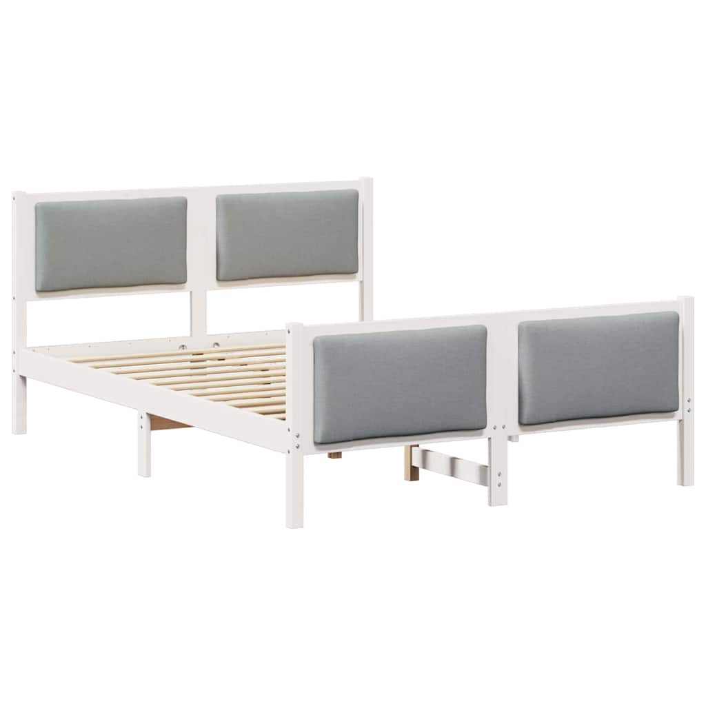 Struttura del letto Grigio chiaro 140 x 190 cm Tessuto | homemem39