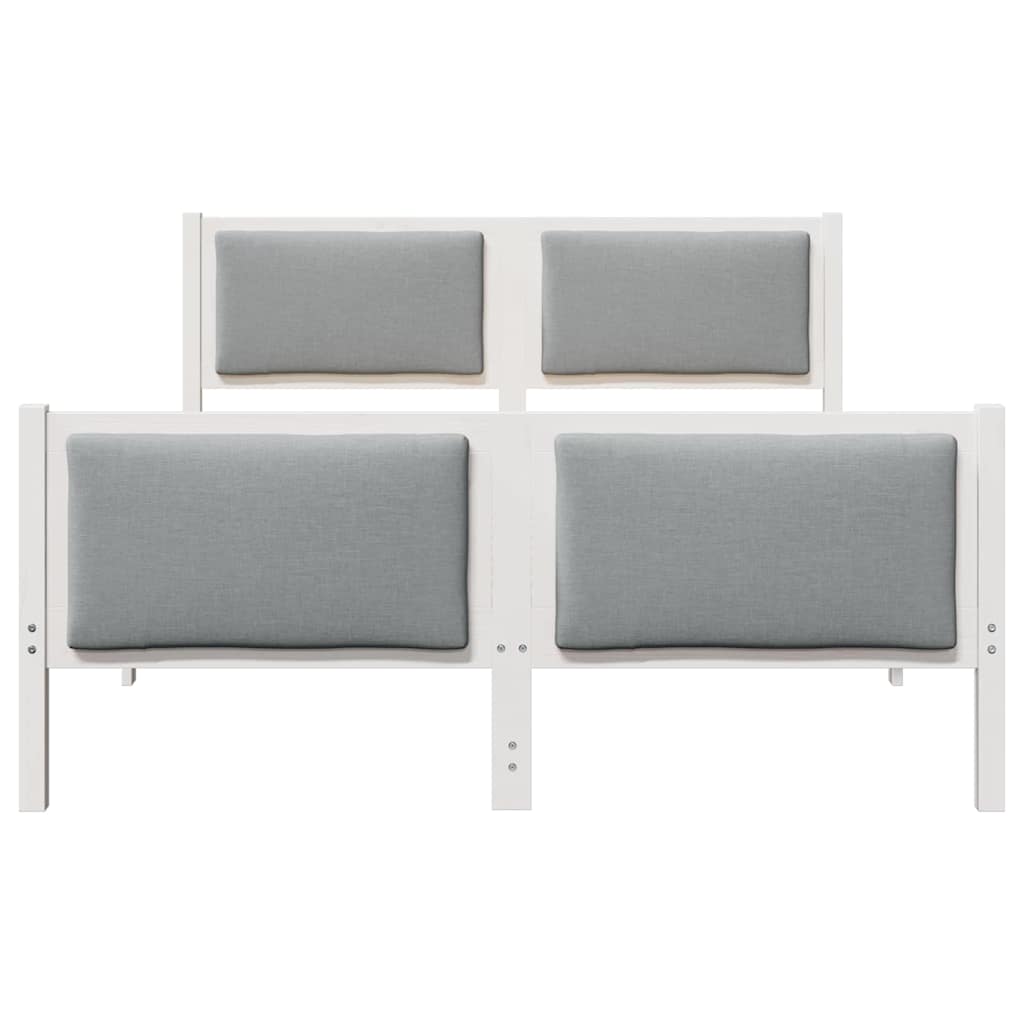 Struttura del letto Grigio chiaro 140 x 190 cm Tessuto | homemem39