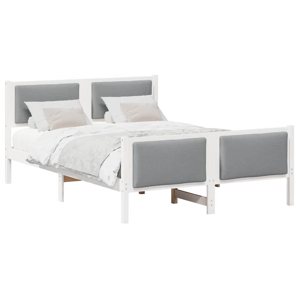 Struttura del letto Grigio chiaro 140 x 190 cm Tessuto | homemem39