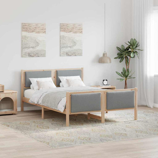 Struttura del letto Grigio chiaro 135 x 190 cm Tessuto | homemem39