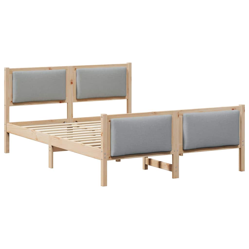 Struttura del letto Grigio chiaro 135 x 190 cm Tessuto | homemem39