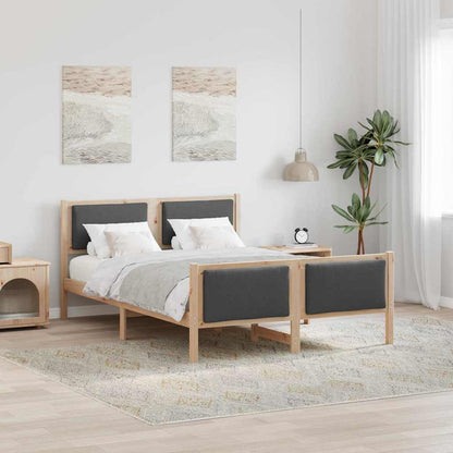 Struttura del letto Grigio scuro 135 x 190 cm Tessuto | homemem39