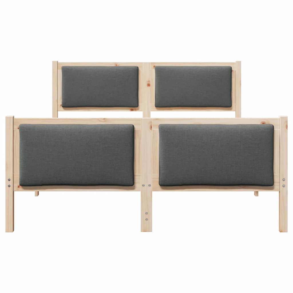 Struttura del letto Grigio scuro 135 x 190 cm Tessuto | homemem39