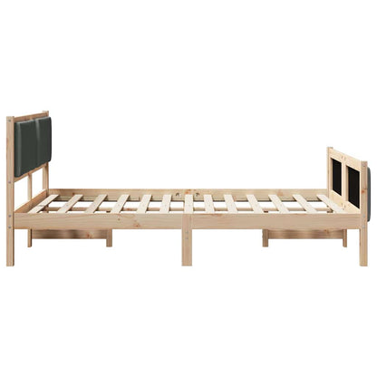 Struttura del letto Grigio scuro 135 x 190 cm Tessuto | homemem39