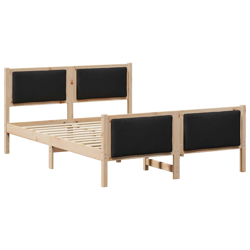 Struttura del letto con testiera Nero 135 x 190 cm Tessuto | homemem39
