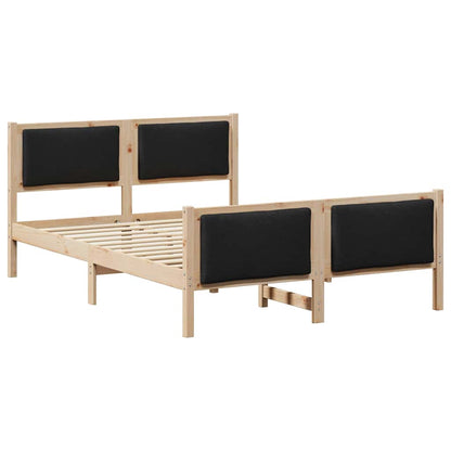 Struttura del letto con testiera Nero 135 x 190 cm Tessuto | homemem39