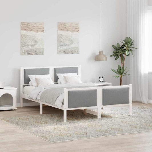 Struttura del letto Grigio chiaro 135 x 190 cm Tessuto | homemem39