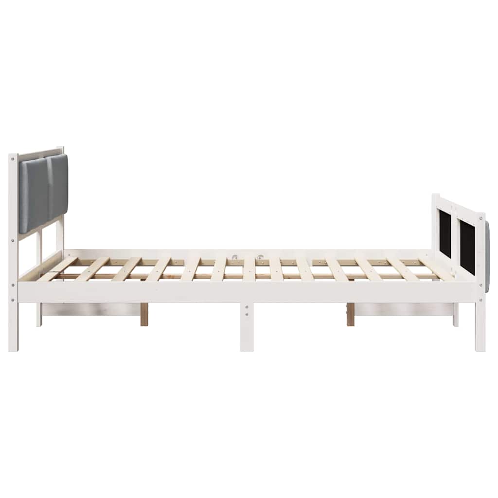 Struttura del letto Grigio chiaro 135 x 190 cm Tessuto | homemem39
