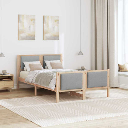 Struttura del letto Grigio chiaro 120 x 190 cm Tessuto | homemem39