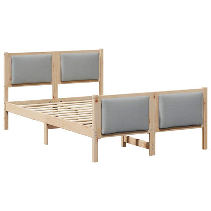 Struttura del letto Grigio chiaro 120 x 190 cm Tessuto | homemem39