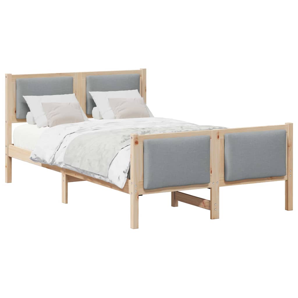 Struttura del letto Grigio chiaro 120 x 190 cm Tessuto | homemem39