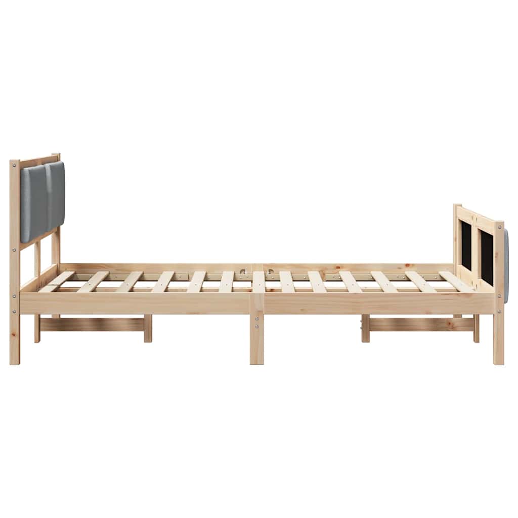 Struttura del letto Grigio chiaro 120 x 190 cm Tessuto | homemem39