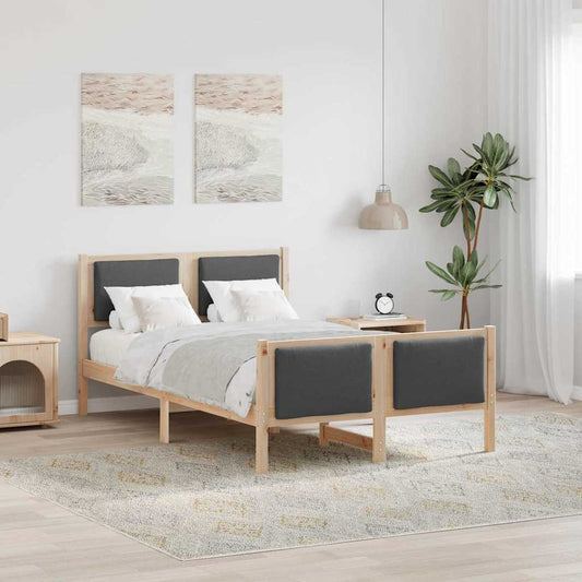 Struttura del letto Grigio scuro 120 x 190 cm Tessuto | homemem39