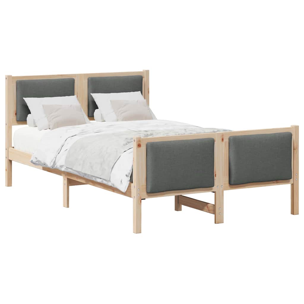 Struttura del letto Grigio scuro 120 x 190 cm Tessuto | homemem39
