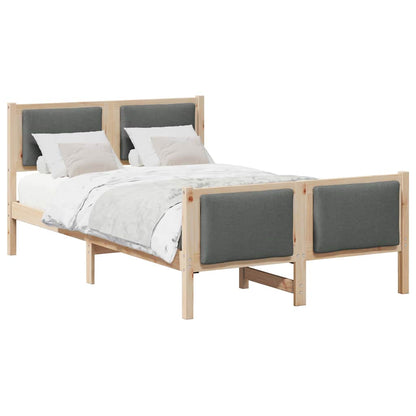 Struttura del letto Grigio scuro 120 x 190 cm Tessuto | homemem39