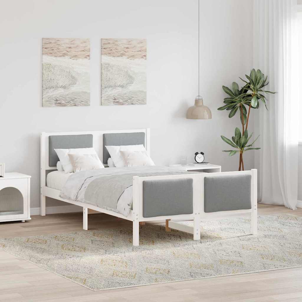 Struttura del letto Grigio chiaro 120 x 190 cm Tessuto | homemem39