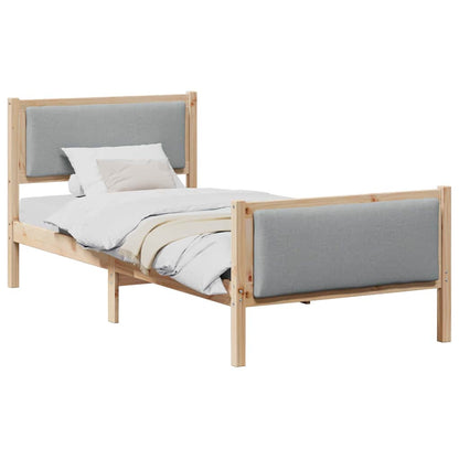 Struttura del letto Grigio chiaro 100 x 200 cm Tessuto | homemem39