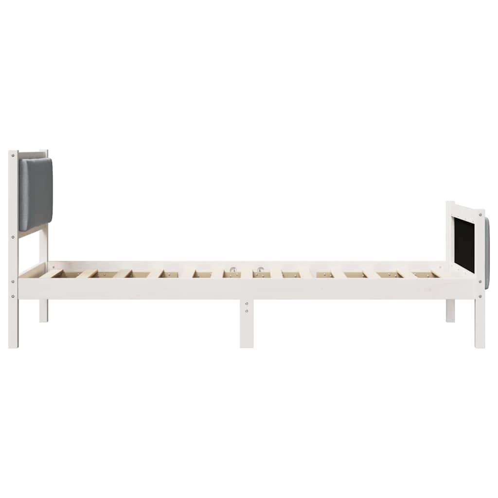 Struttura del letto Grigio chiaro 100 x 200 cm Tessuto | homemem39