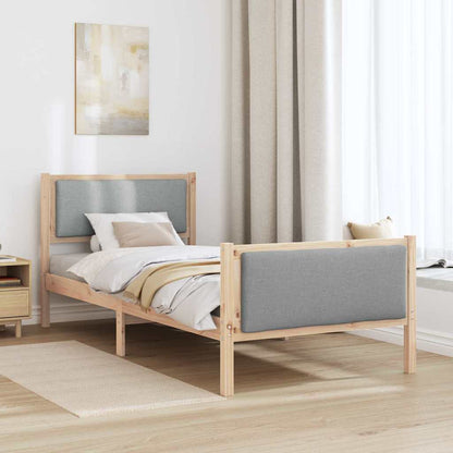 Struttura del letto Grigio chiaro 90 x 200 cm Tessuto | homemem39