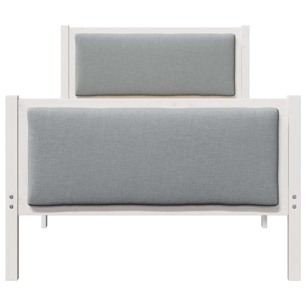Struttura del letto Grigio chiaro 90 x 200 cm Tessuto | homemem39