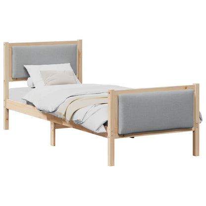 Struttura del letto Grigio chiaro 80 x 200 cm Tessuto | homemem39