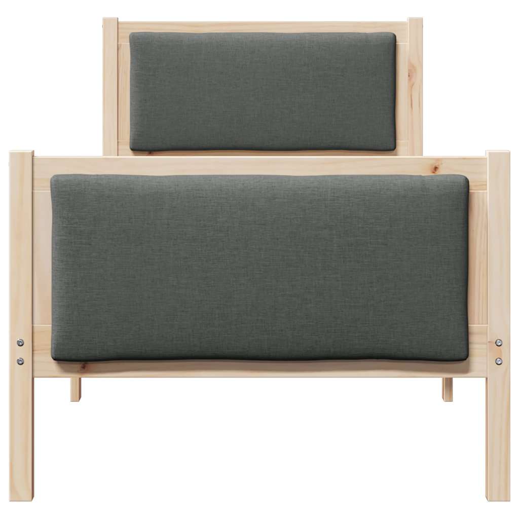 Struttura del letto Grigio scuro 80 x 200 cm Tessuto | homemem39