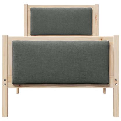 Struttura del letto Grigio scuro 80 x 200 cm Tessuto | homemem39