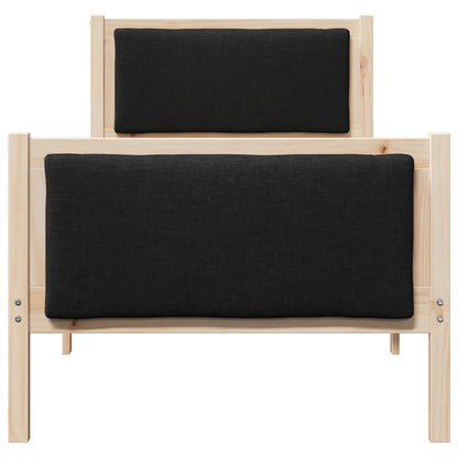 Struttura del letto con testiera Nero 80 x 200 cm Tessuto | homemem39