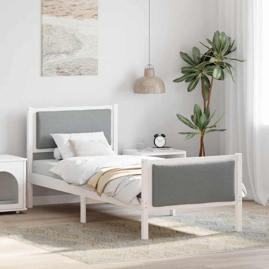 Struttura del letto Grigio chiaro 80 x 200 cm Tessuto | homemem39
