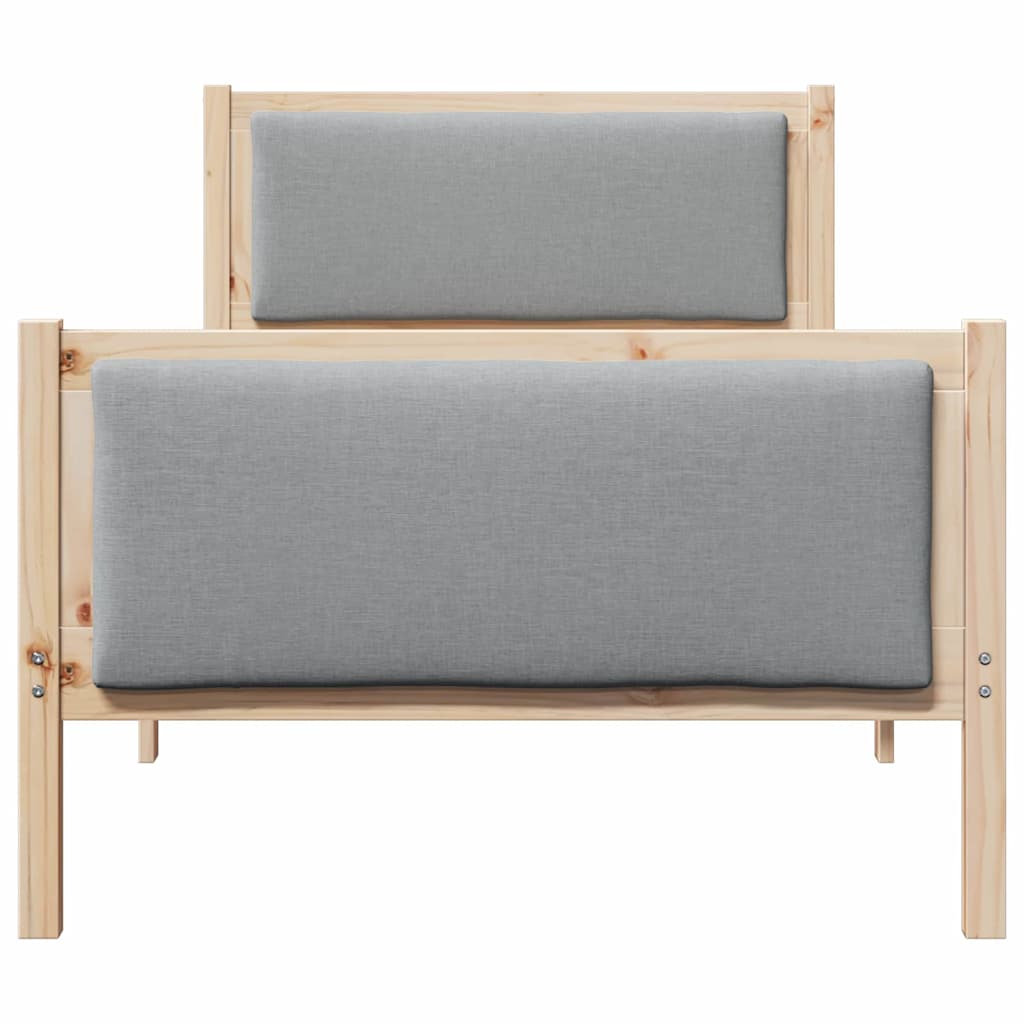 Struttura del letto Grigio chiaro 90 x 190 cm Tessuto | homemem39