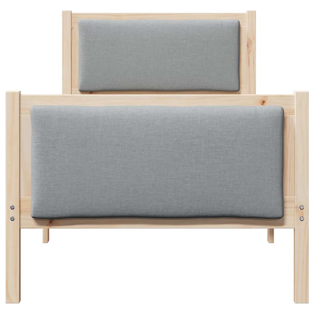 Struttura del letto Grigio chiaro 75 x 190 cm Tessuto | homemem39
