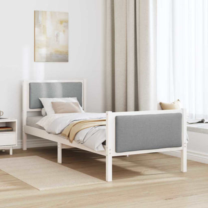 Struttura del letto Grigio chiaro 75 x 190 cm Tessuto | homemem39