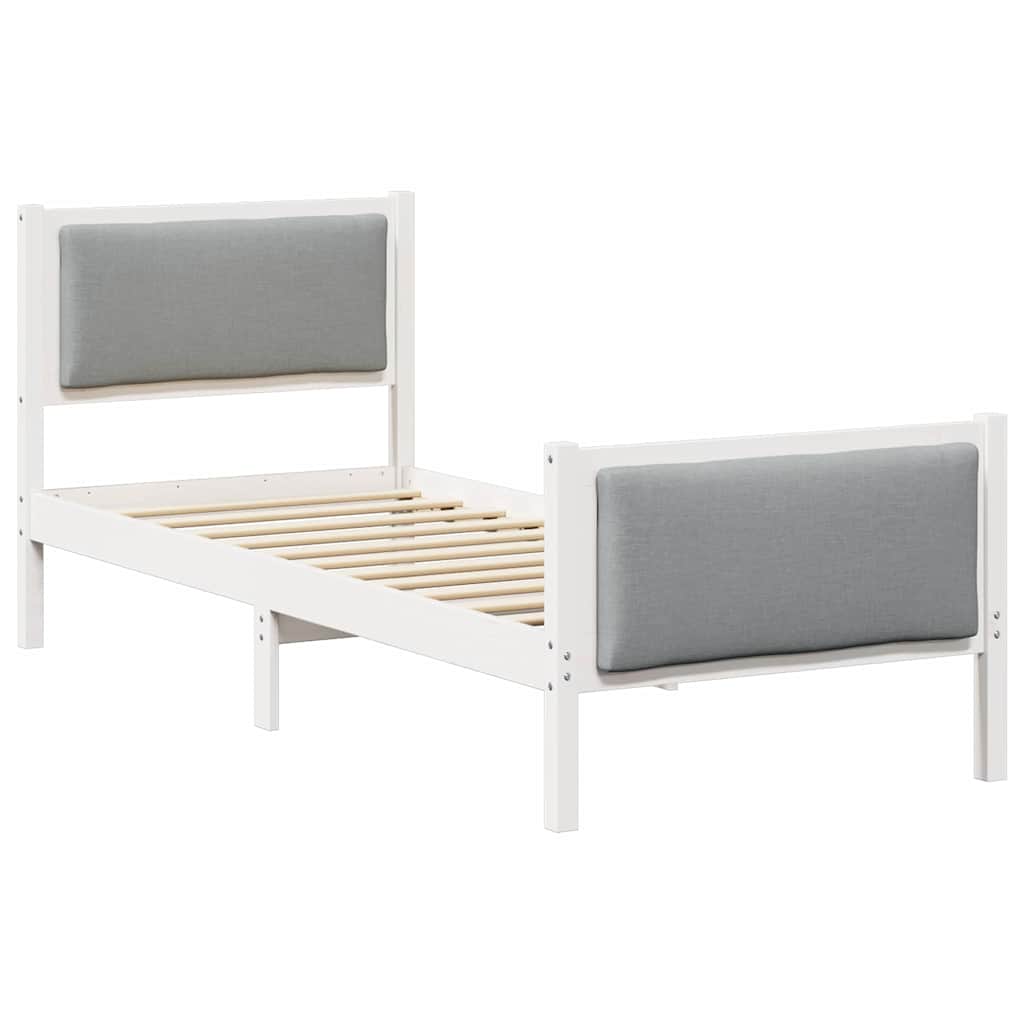 Struttura del letto Grigio chiaro 75 x 190 cm Tessuto | homemem39