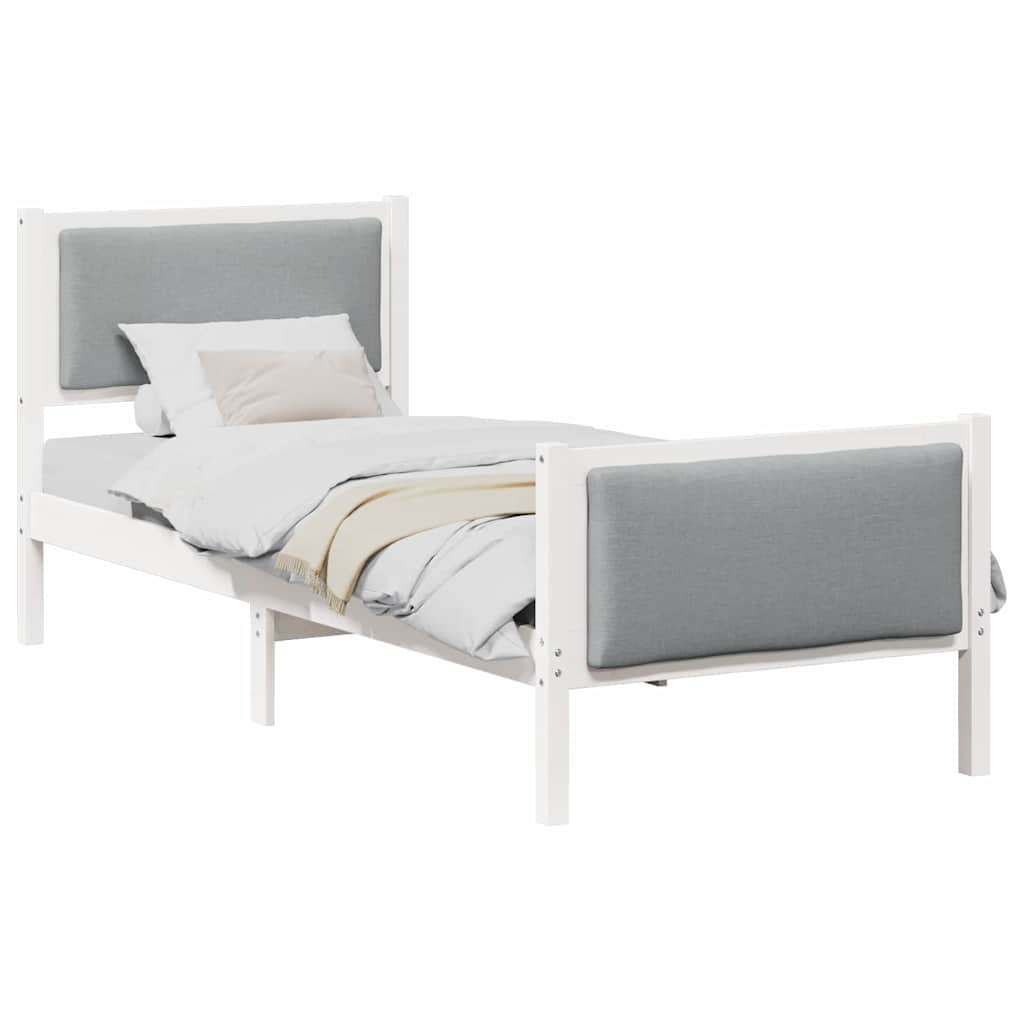 Struttura del letto Grigio chiaro 75 x 190 cm Tessuto | homemem39
