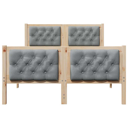 Struttura del letto Grigio chiaro 120 x 200 cm Pino massello | homemem39