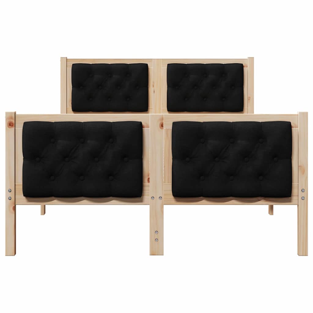 Struttura del letto Nero 120 x 200 cm Pino massello