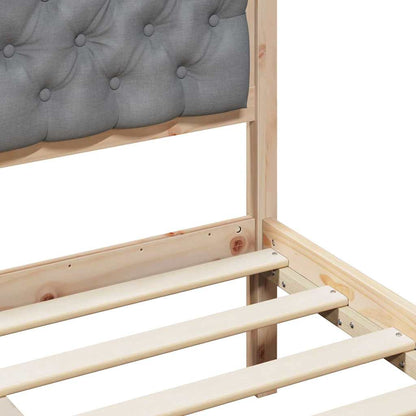 Struttura del letto Grigio chiaro 135 x 190 cm Pino massello | homemem39