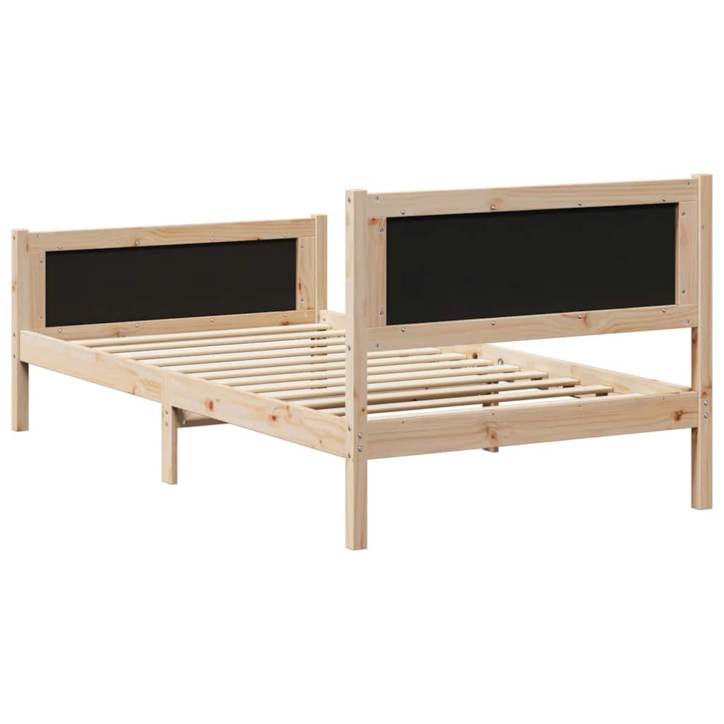 Struttura del letto Grigio chiaro 100 x 200 cm Pino massello | homemem39